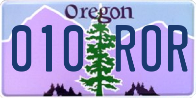 OR license plate 010ROR