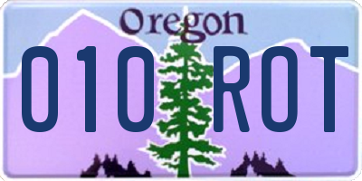 OR license plate 010ROT