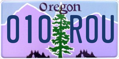 OR license plate 010ROU