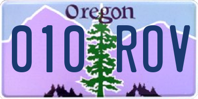 OR license plate 010ROV