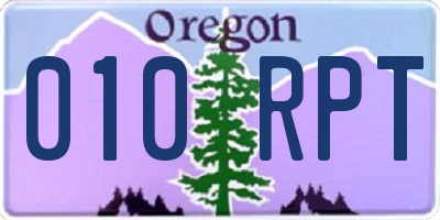 OR license plate 010RPT