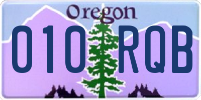 OR license plate 010RQB