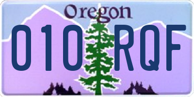 OR license plate 010RQF