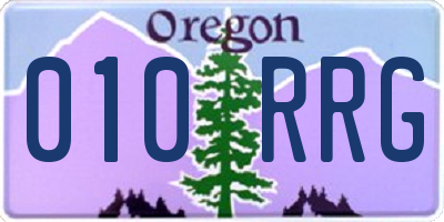 OR license plate 010RRG