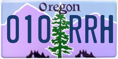 OR license plate 010RRH
