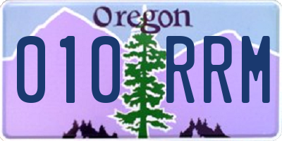 OR license plate 010RRM