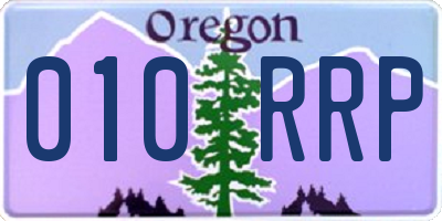OR license plate 010RRP