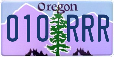 OR license plate 010RRR