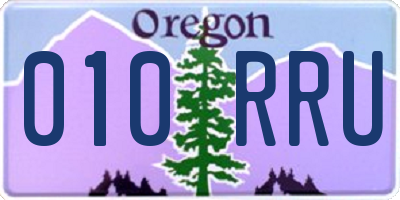 OR license plate 010RRU