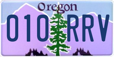 OR license plate 010RRV