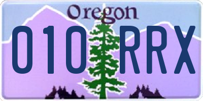 OR license plate 010RRX