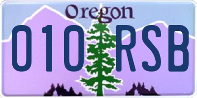 OR license plate 010RSB