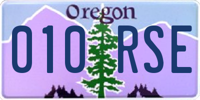 OR license plate 010RSE