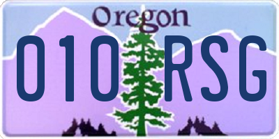 OR license plate 010RSG