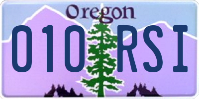 OR license plate 010RSI