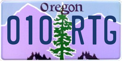 OR license plate 010RTG
