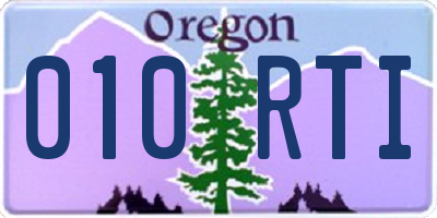 OR license plate 010RTI