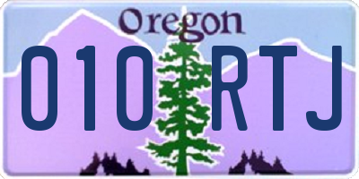OR license plate 010RTJ
