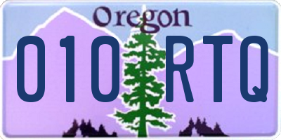 OR license plate 010RTQ