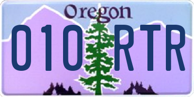 OR license plate 010RTR