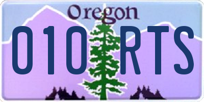 OR license plate 010RTS