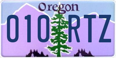 OR license plate 010RTZ