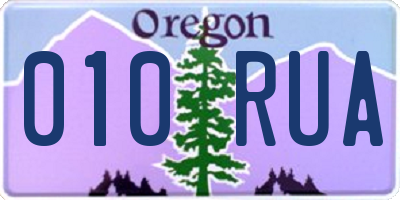OR license plate 010RUA