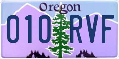 OR license plate 010RVF
