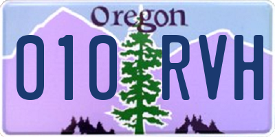 OR license plate 010RVH