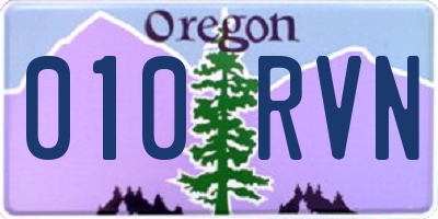 OR license plate 010RVN