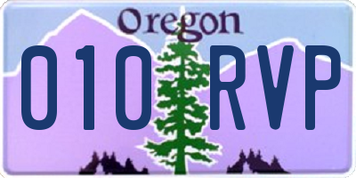 OR license plate 010RVP