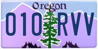 OR license plate 010RVV