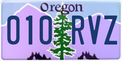 OR license plate 010RVZ