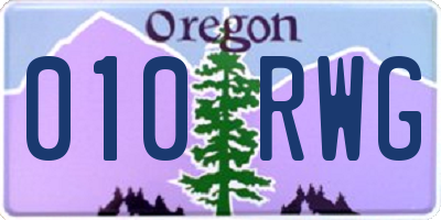 OR license plate 010RWG