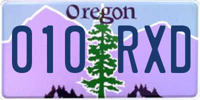 OR license plate 010RXD