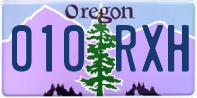 OR license plate 010RXH