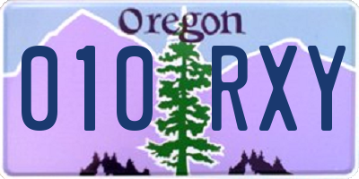 OR license plate 010RXY