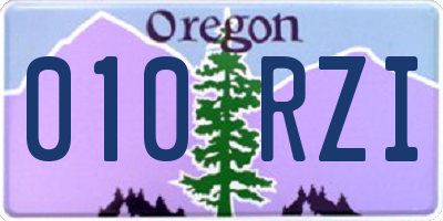 OR license plate 010RZI