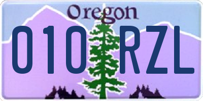 OR license plate 010RZL