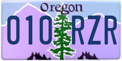 OR license plate 010RZR