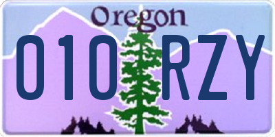 OR license plate 010RZY