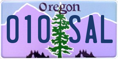 OR license plate 010SAL
