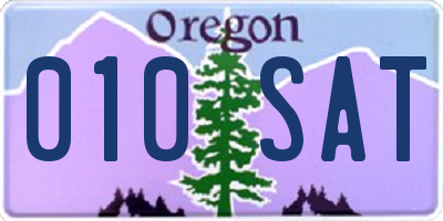 OR license plate 010SAT