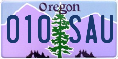 OR license plate 010SAU