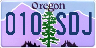 OR license plate 010SDJ