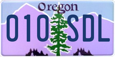 OR license plate 010SDL
