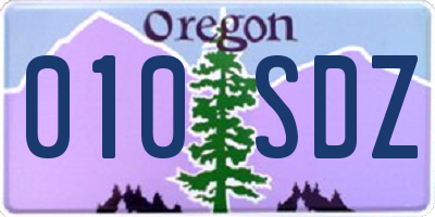OR license plate 010SDZ