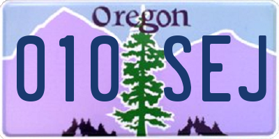 OR license plate 010SEJ
