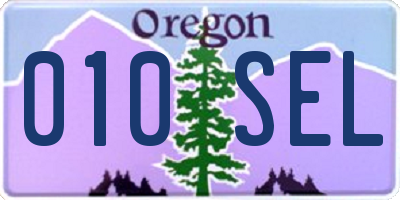 OR license plate 010SEL