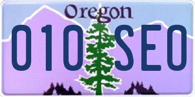 OR license plate 010SEO